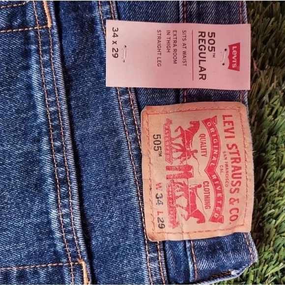 Levis Strauss & Co. 505 Regular Mens Jeans W34 L29 NWT - Picture 5 of 13